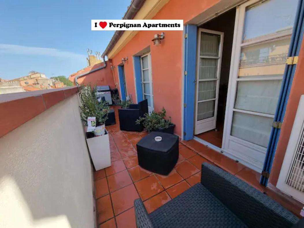 I Love Perpignan Duplex Terrasse Bagian luar foto